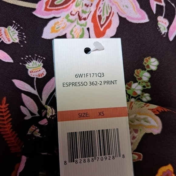 NANETTE Lepore Floral Blouse Tie Neck - Picture 7 of 11